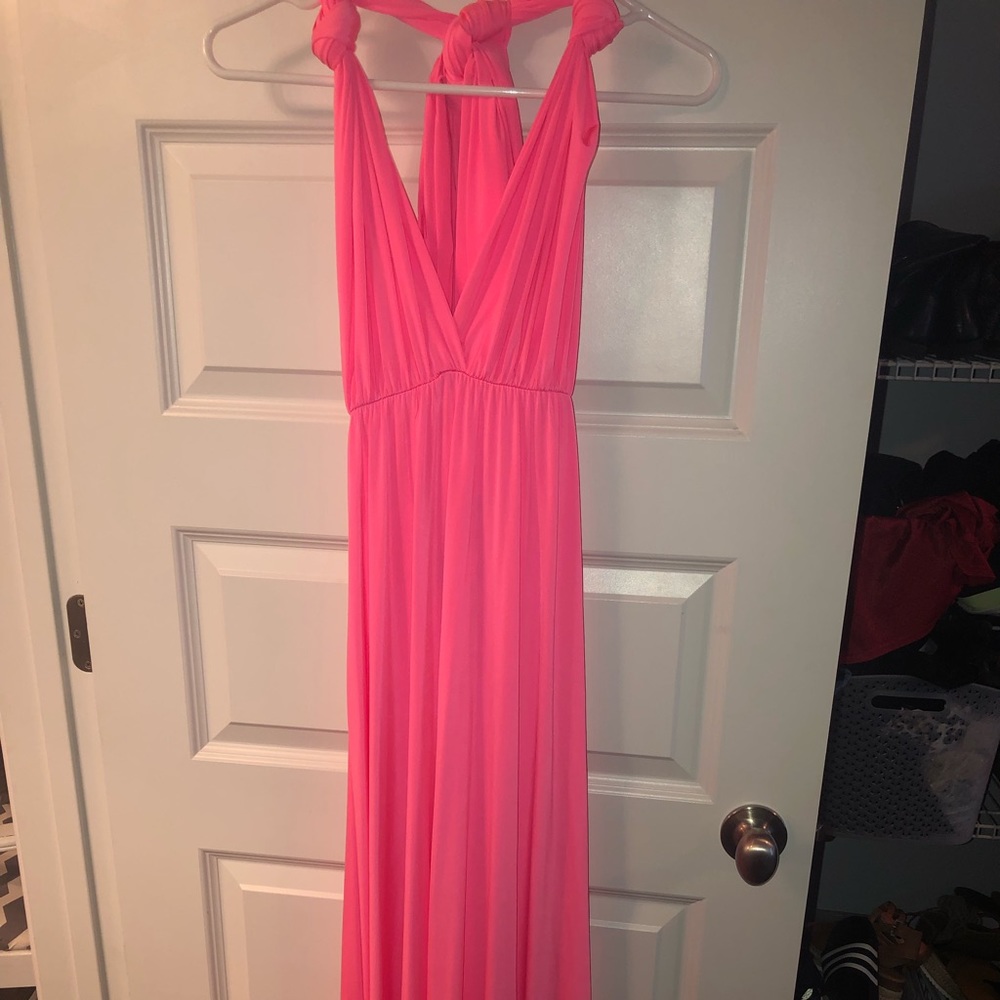 Long wrap maxi dress